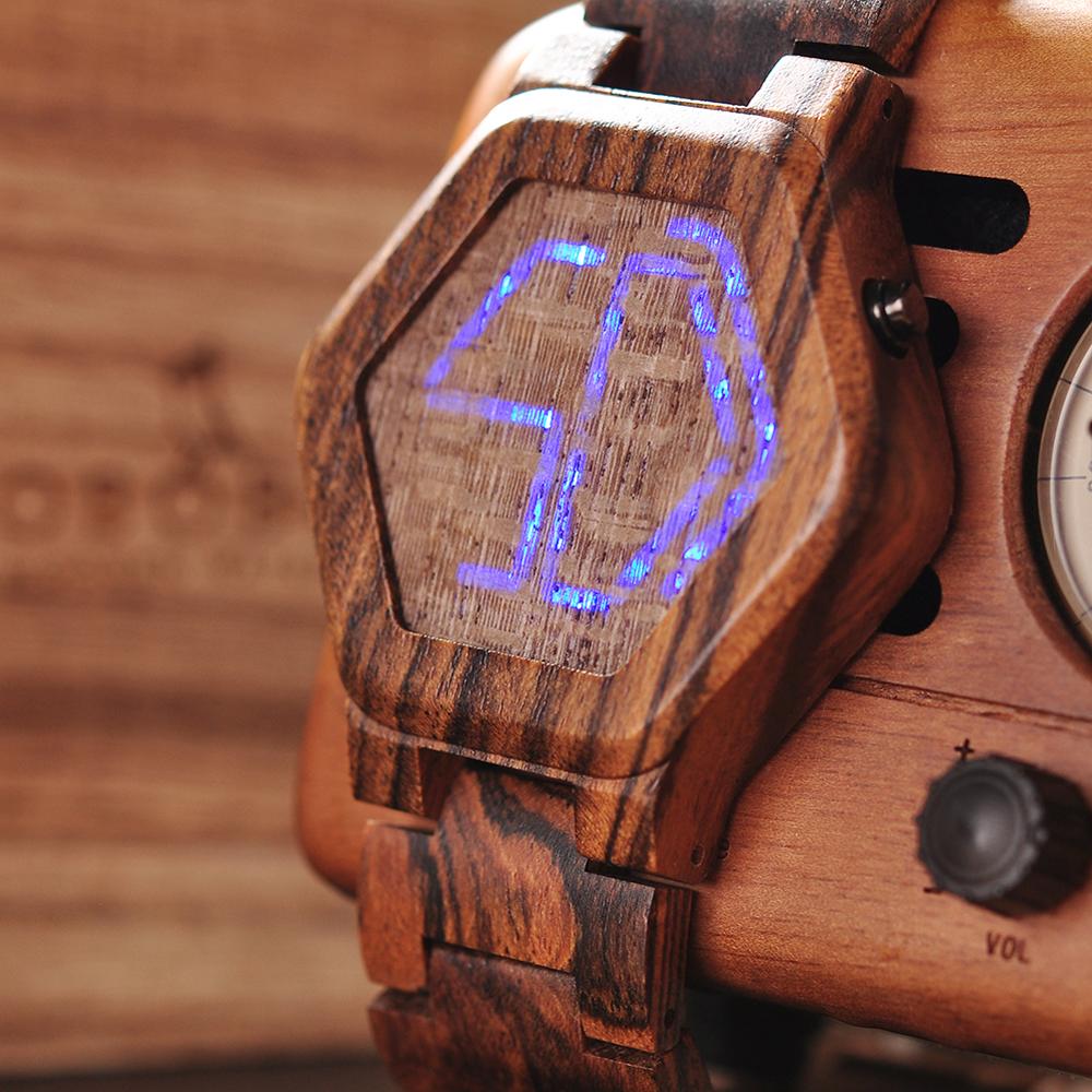 Elevate Your Style - The Night Vision Bamboo Wristwatch