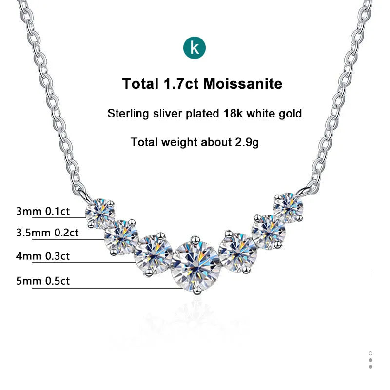 Moissanite Wedding Necklace - Sterling Silver