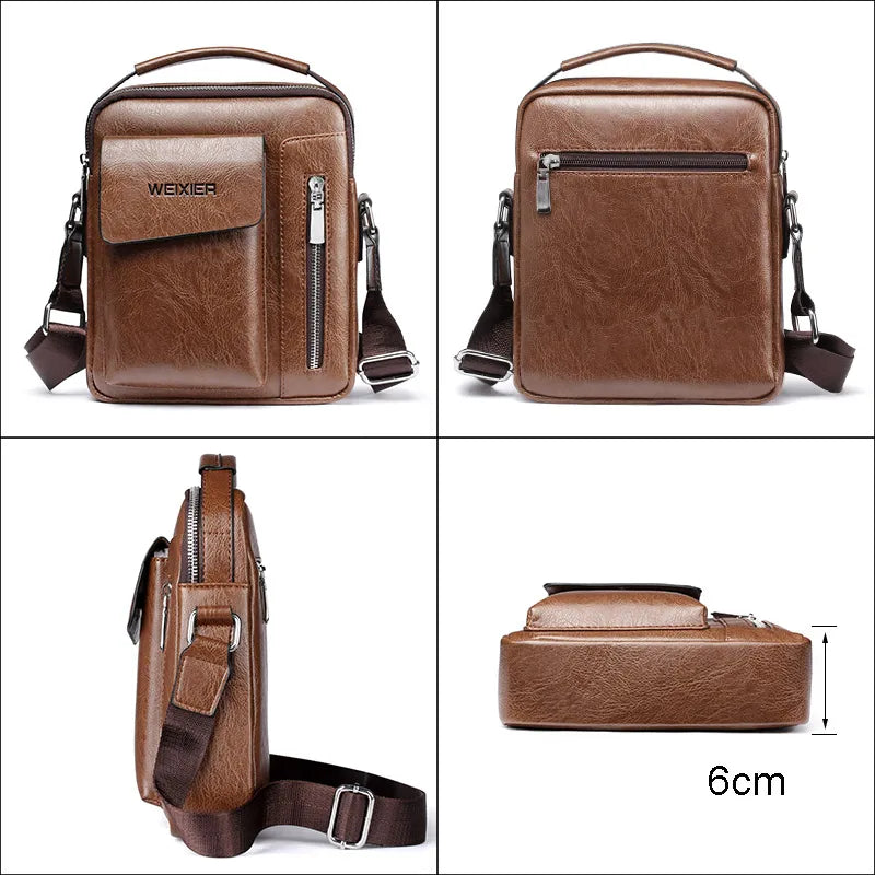 Versatile Men's Crossbody: Multi-function & Stylish Flap