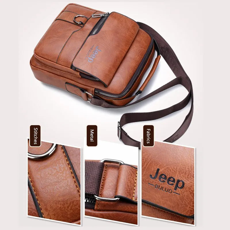 Men's PU Crossbody: Business Casual Luxury