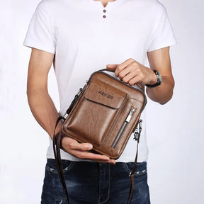 Versatile Men's Crossbody: Multi-function & Stylish Flap