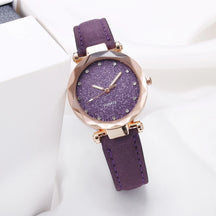 Rhinestone Star Sky Silver Pink Women's Fashion Quartz Wrist Watch