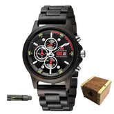 Wood Wristwatch For Men: Precision Chronograph and Sporty Elegance