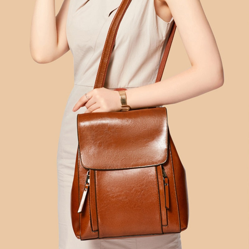 Leather Backpack Purses 