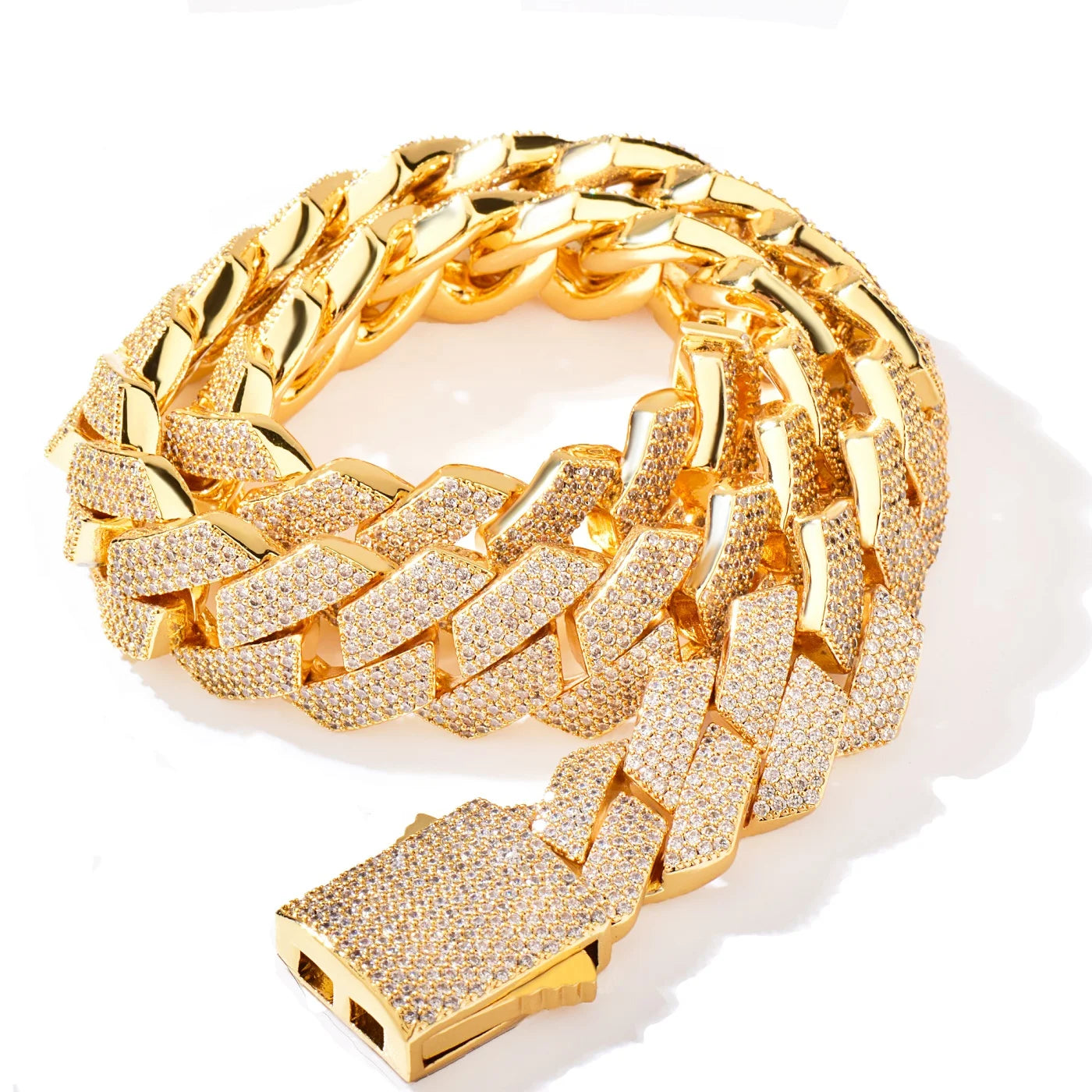 Iced Out Zirconia Link Necklace