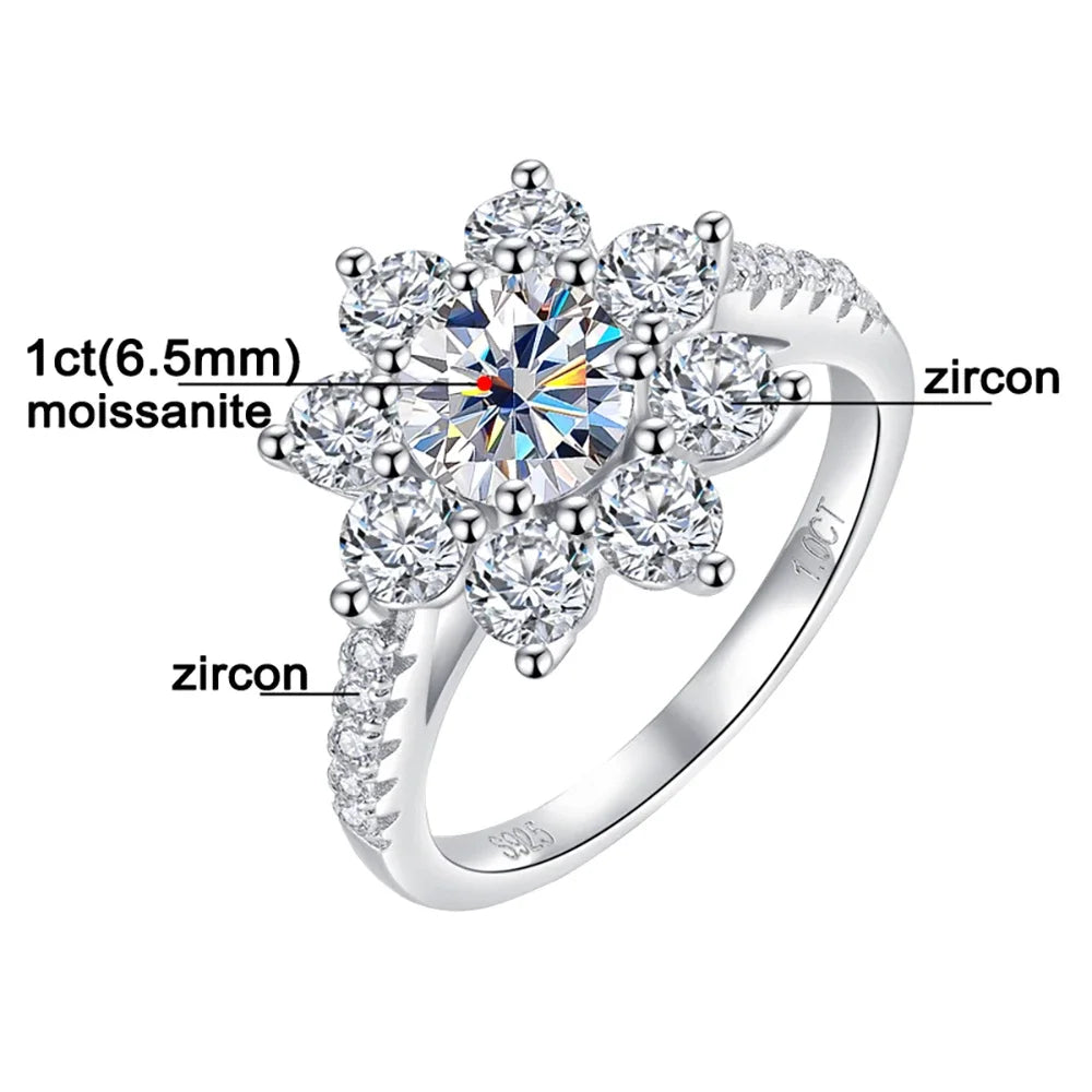 Eternal Bloom Moissanite Sunflower Ring