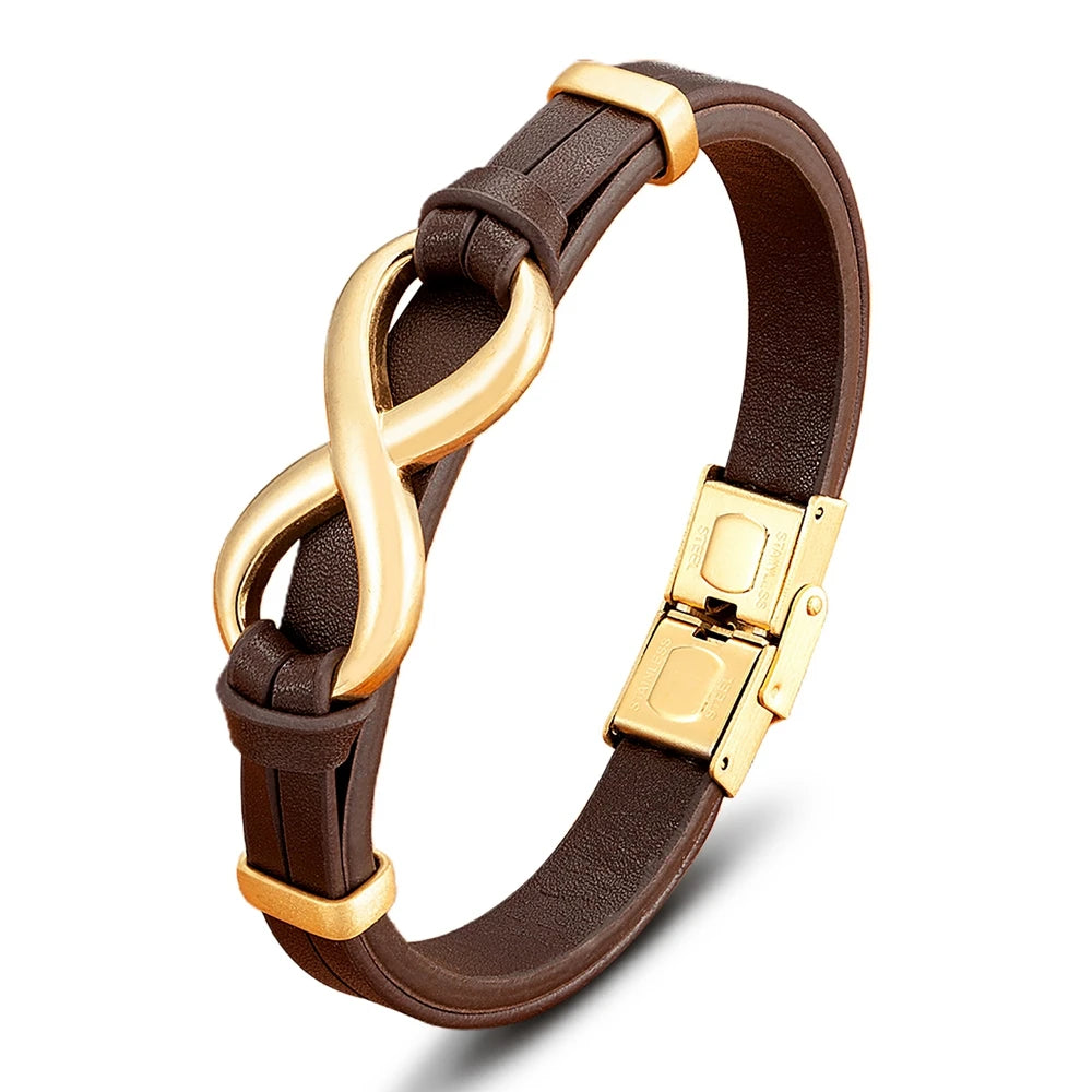 Infinite Elegance Genuine Leather Bracelet