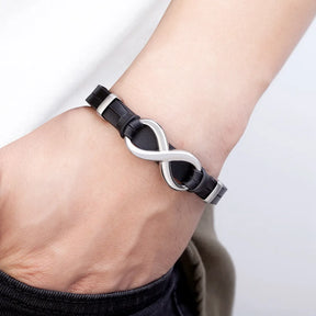 Infinite Elegance Genuine Leather Bracelet