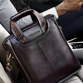 Classic Leather Briefcase: Stylish Messenger