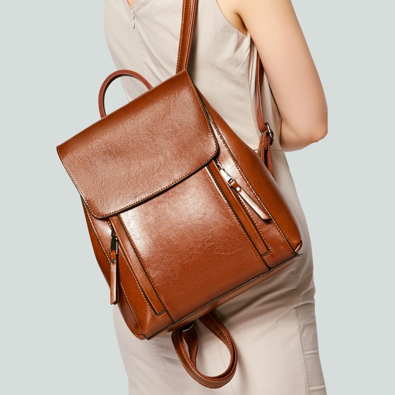 Leather Backpack Purses 