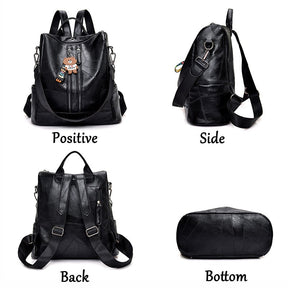 Women's Vintage Leather Backpack 