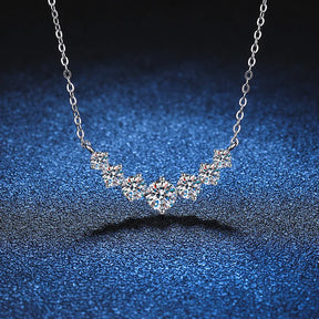 Moissanite Wedding Necklace - Sterling Silver