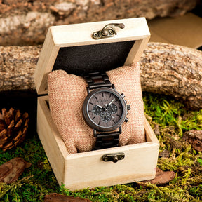 Premium Men's Wooden Stopwatch