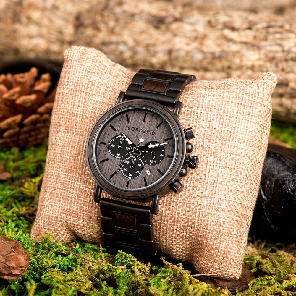 Premium Men's Wooden Stopwatch