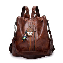 Women's Vintage Leather Backpack 