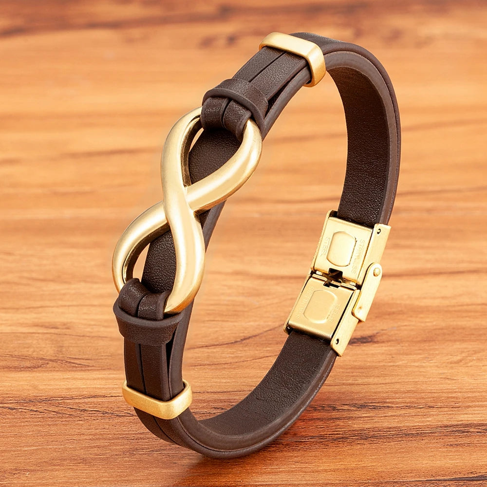 Infinite Elegance Genuine Leather Bracelet