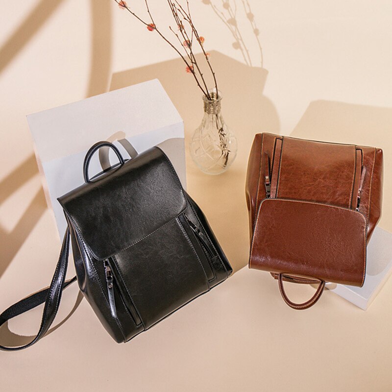 Leather Backpack Purses 