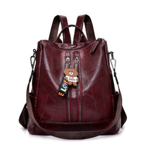 Women's Vintage Leather Backpack 