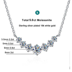 Moissanite Wedding Necklace - Sterling Silver