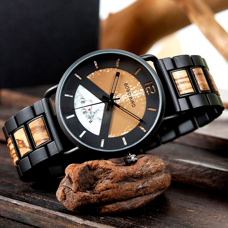 Timeless Timber Quartz Wristwatch