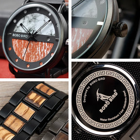 Timeless Timber Quartz Wristwatch