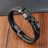 Rugged Charm Leather Wristband